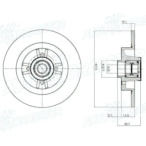 Kočioni diskovi RENAULT MEGANE II (M), 02-08; SCENIC II (JM), 03-09; 