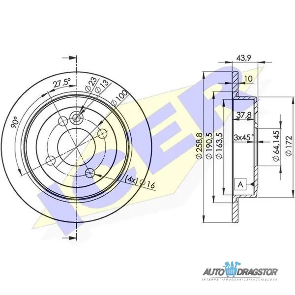 Kočioni diskovi HONDA, MINI 