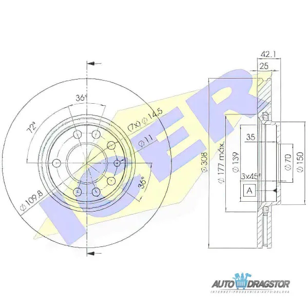 Kočioni diskovi OPEL, SAAB 