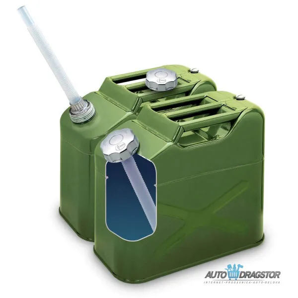 METALNI KANISTER 10L POCINKOVANI LIM ZELENI 