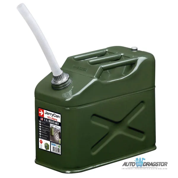 METALNI KANISTER 10L POCINKOVANI LIM ZELENI 