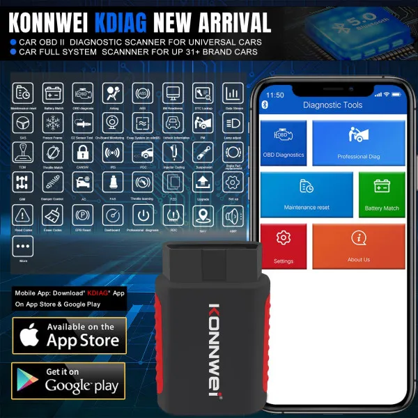 UNIVERZALNI OBD2 DIJAGNOSTIČKI SKENER ZA VOZILA POSLE 1996god. 