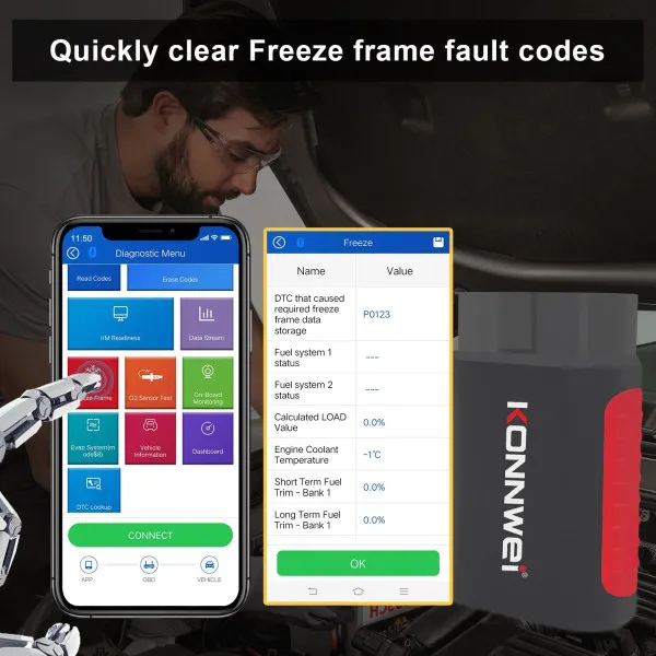 UNIVERZALNI OBD2 DIJAGNOSTIČKI SKENER ZA VOZILA POSLE 1996god. 