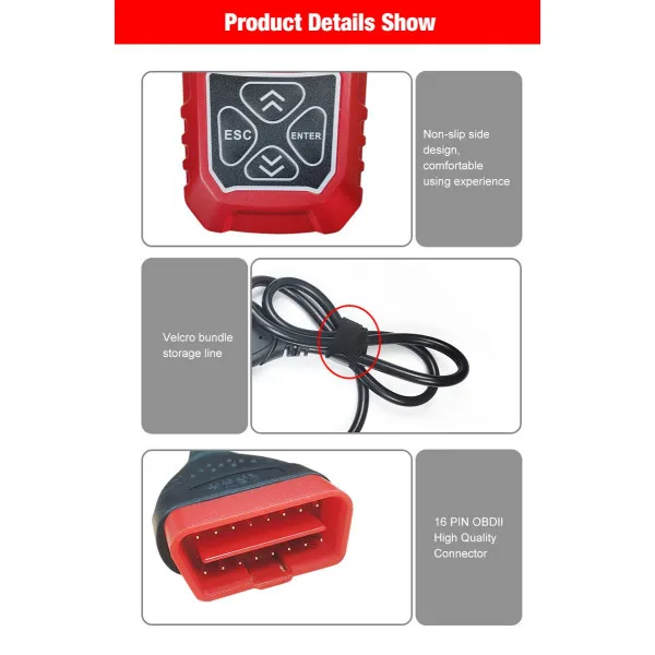 UNIVERZALNI OBD2 DIJAGNOSTIČKI SKENER ZA VOZILA NA 12V 