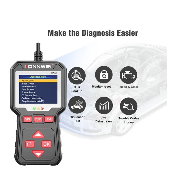 UNIVERZALNI OBD2 DIJAGNOSTIČKI SKENER ZA VOZILA POSLE 1996god. 