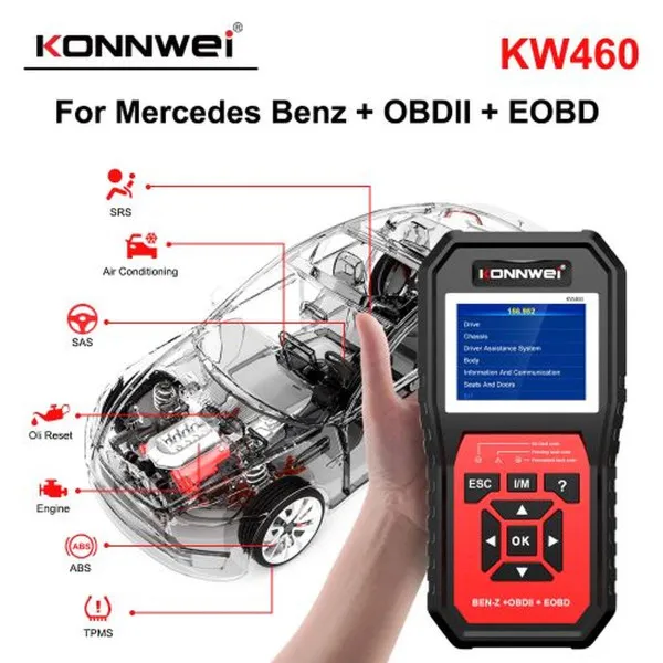 UREDJAJ ZA DIJAGNOSTIKU OBD2  ZA MERCEDES BENZ VOZILA SA PUNOM DIJAGNOSTIKOM I OPCIJOM RESETOVANJA 