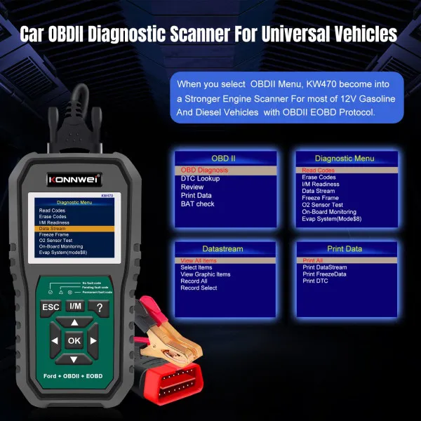 UNIVERZALNI OBD2 SKENER ZA SVA VOZILA +DIJAGNOSTICKI SKENER ZA FORD VOZILA SA ŠIROKIM SPEKTROM FUNKCIJA RESETOVANJA 