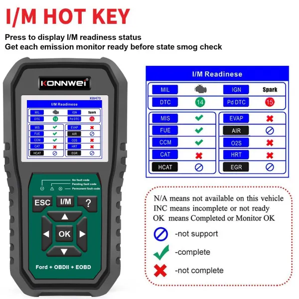 UNIVERZALNI OBD2 SKENER ZA SVA VOZILA +DIJAGNOSTICKI SKENER ZA FORD VOZILA SA ŠIROKIM SPEKTROM FUNKCIJA RESETOVANJA 