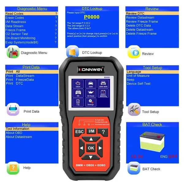UREDJAJ ZA DIJAGNOSTIKU OBD2  ZA BMW VOZILA SA PUNOM DIJAGNOSTIKOM I OPCIJOM RESETOVANJA 
