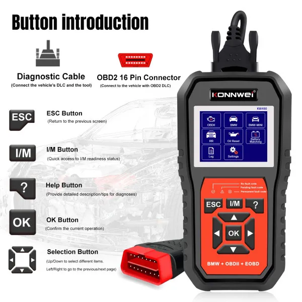 UREDJAJ ZA DIJAGNOSTIKU OBD2  ZA BMW VOZILA SA PUNOM DIJAGNOSTIKOM I OPCIJOM RESETOVANJA 