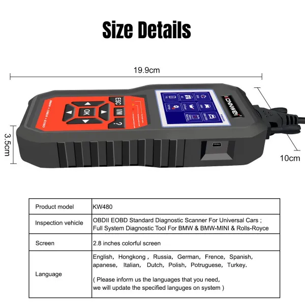 UREDJAJ ZA DIJAGNOSTIKU OBD2  ZA BMW VOZILA SA PUNOM DIJAGNOSTIKOM I OPCIJOM RESETOVANJA 