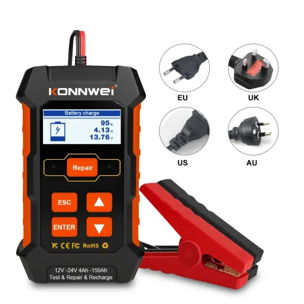 3u1 AKUMULATOR TESTER/PUNJAČ AKUMULATORA/PULSNI REPARATOR 12V 10A i 24V 5A, 4Ah-150Ah 