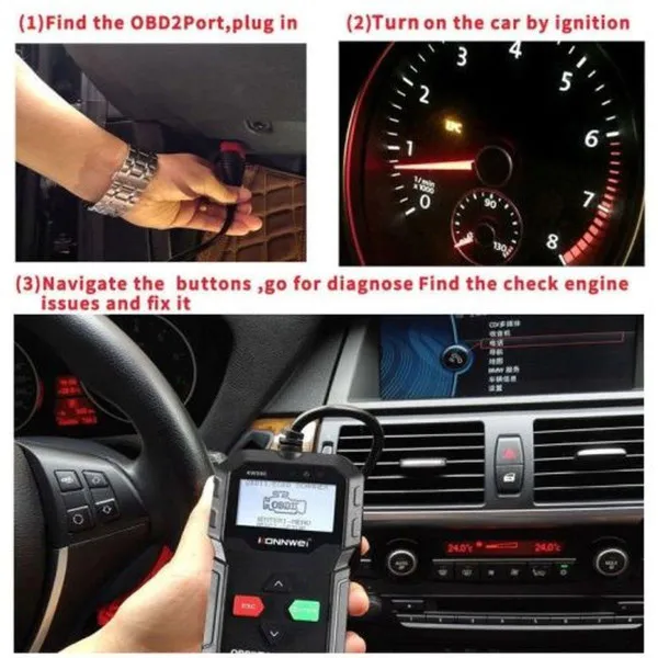 UREĐAJ ZA DIJAGNOSTIKU OBD2 CRNI 