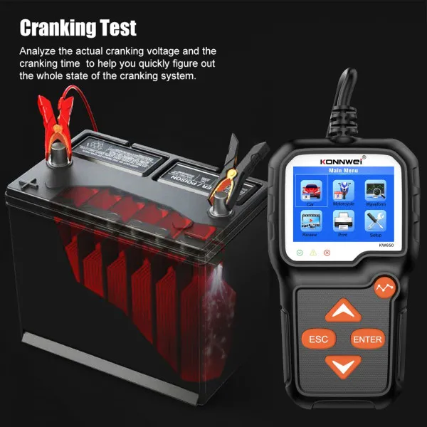 AKUMULATOR TESTER ZA AUTOMOBILE I MOTORE 6/12V 