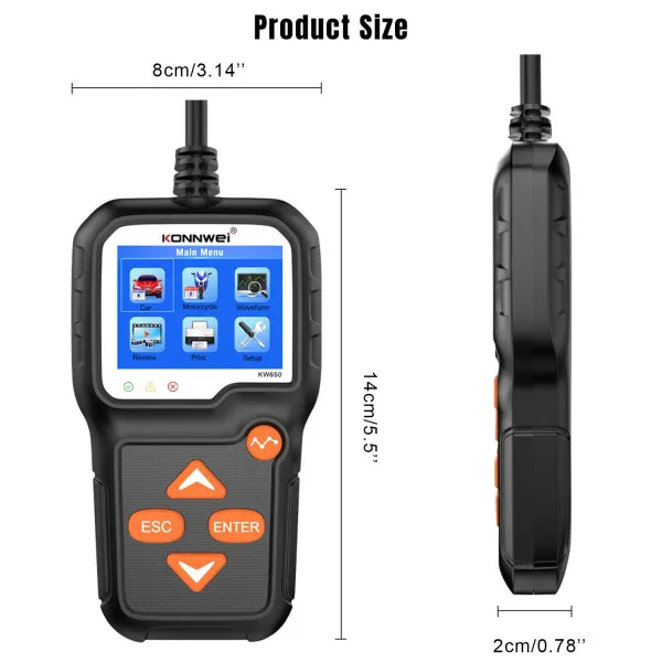 AKUMULATOR TESTER ZA AUTOMOBILE I MOTORE 6/12V 