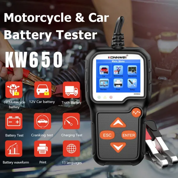 AKUMULATOR TESTER ZA AUTOMOBILE I MOTORE 6/12V 