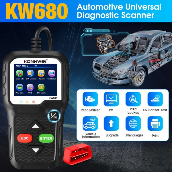 UNIVERZALNI OBD2 DIJAGNOSTIČKI SKENER ZA VOZILA POSLE 1996god. 