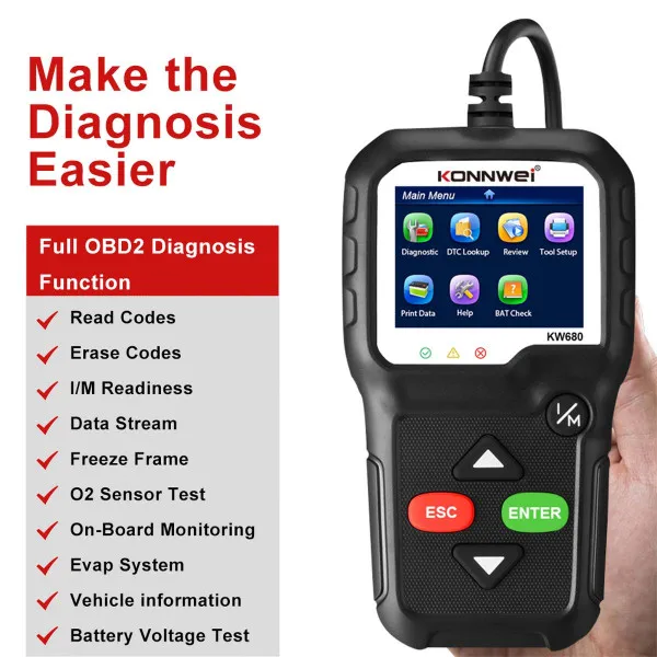 UNIVERZALNI OBD2 DIJAGNOSTIČKI SKENER ZA VOZILA POSLE 1996god. 