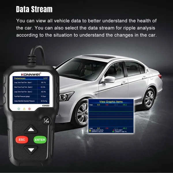 UNIVERZALNI OBD2 DIJAGNOSTIČKI SKENER ZA VOZILA POSLE 1996god. 