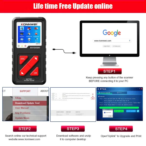 PROFESIONALNI AKUMULATOR TESTER ZA 6/12/24V ZA MOTORE/VOZILA/KAMIONE/MARINE/ATV 