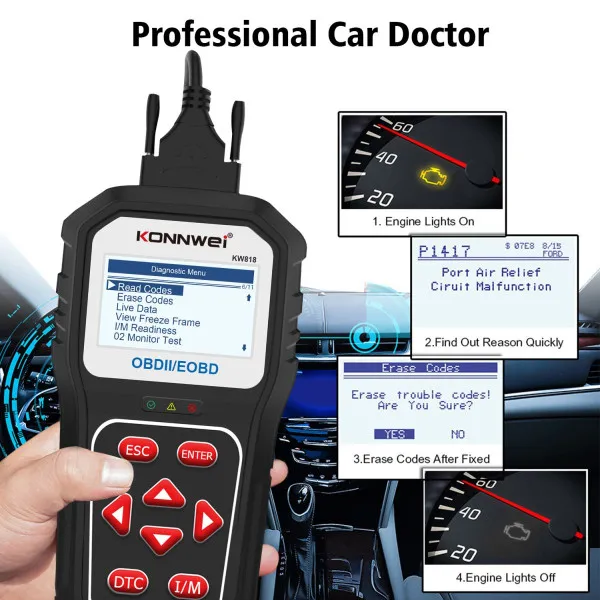 UNIVERZALNI OBD2 DIJAGNOSTIČKI SKENER ZA VOZILA SA MOGUĆNOSTIMA NADOGRADNJE PREKO BLUETOOTH-A 