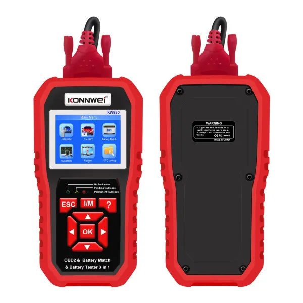 3u1 UNIVERZALNI OBD2 DIJAGNOSTIČKI SKENER I AKUMULATOR TESTER SA POVEZIVANJEM NA AKUMULATOR ZA AUTOMOBILE I MOTORE 