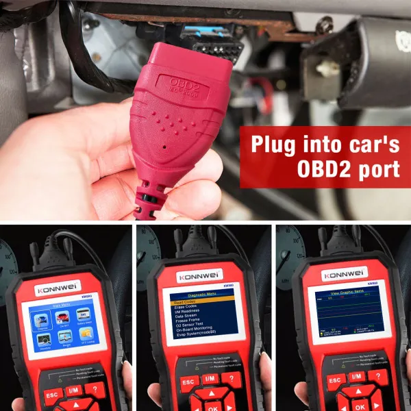 3u1 UNIVERZALNI OBD2 DIJAGNOSTIČKI SKENER I AKUMULATOR TESTER SA POVEZIVANJEM NA AKUMULATOR ZA AUTOMOBILE I MOTORE 