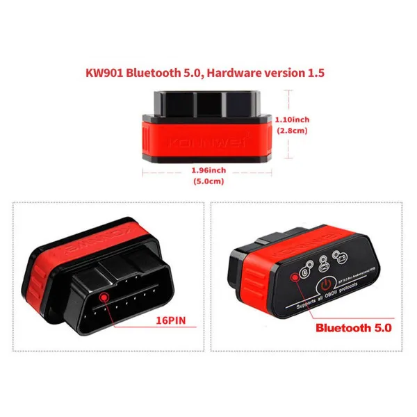 BLUETOOTH 5.0 OBD2 SKENER 
