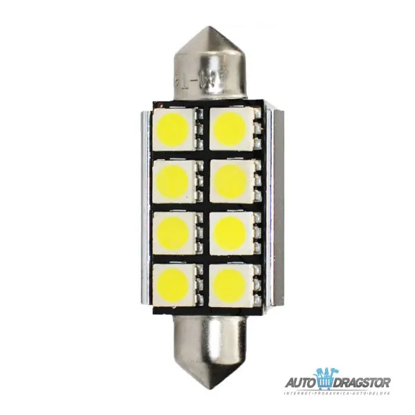 SIJALICA 12V SULFIDNA C5W SV8.5,41mm,LED,8xSMD5050 2KOM 