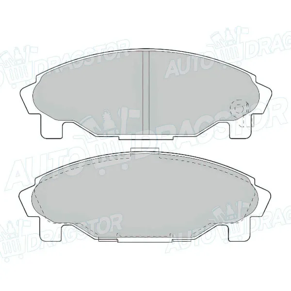 Kočione pločice DAIHATSU CHARADE (G200/G203/G300), 93-00; GRAN MOVE (G3), 96-02; 