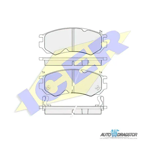 Kočione pločice NISSAN ALMERA (N15), 95-00; 