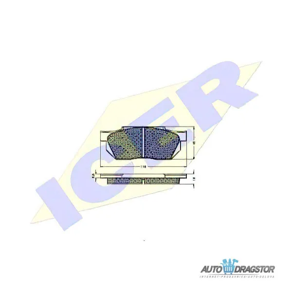 Kočione pločice HONDA CIVIC (EC/ED/EE), 87-91; CRX (AF/AS), 83-87; PRELUDE (AB), 83-87; 