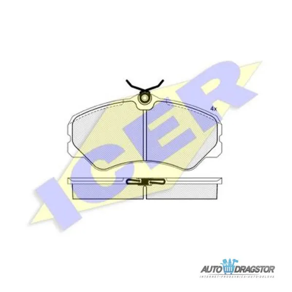 Kočione pločice IVECO DAILY, 78-90; DAILY, 90-99; 