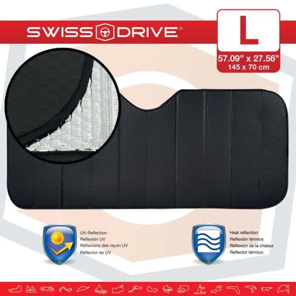 ZAŠTITA OD SUNCA 145x70CM MAT CRNA 