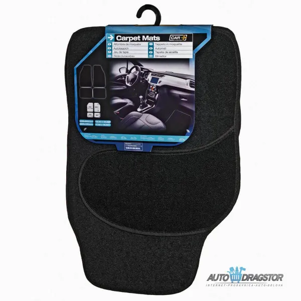 UNIVERZALNE TEPIH PATOSNICE CRNE 4KOM 48.5X65CM/39.5X32.5CM 