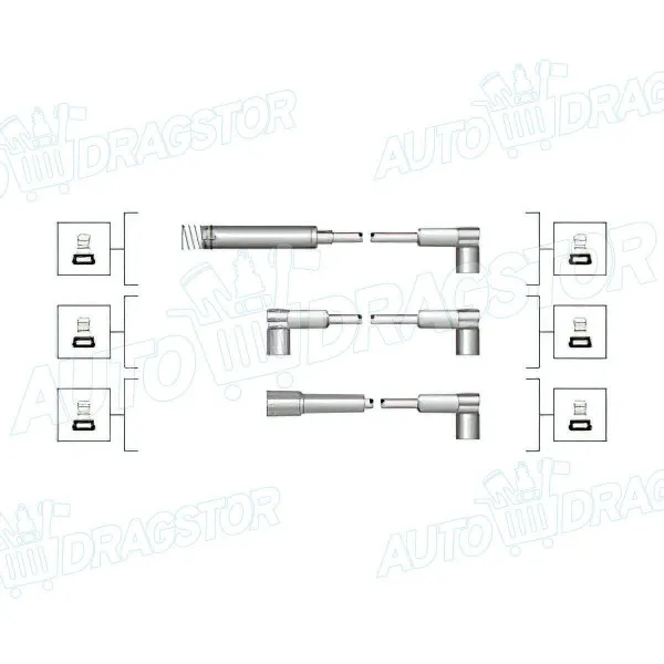 Kablovi svećica OPEL ASCONA B, 75-81; ASCONA C (J82), 81-88; ASTRA F (T92/M99), 91-02; CORSA A (S83), 83-93; KADETT D, 79-84; KADETT E (T85), 84-93; OMEGA A (V 