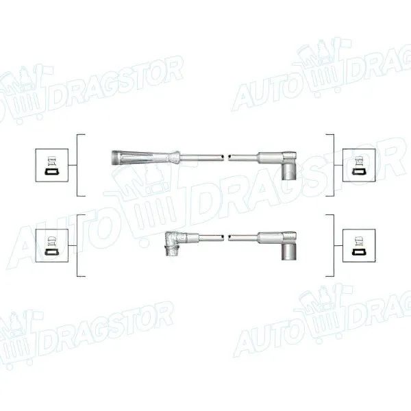 Kablovi svećica RENAULT 19 (53), 88-96; CLIO I (B57/C57), 90-98; EXTRA (F/G40), 85-98; MEGANE I (A), 95-02; MEGANE SCENIC (JA0/1), 96-99; RAPID (F/G40), 85-98; 