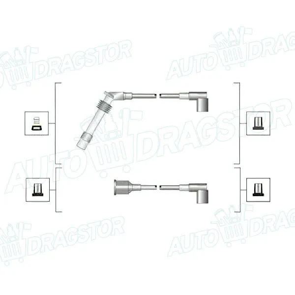 Kablovi svećica OPEL ASTRA F (T92/M99), 91-02; COMBO B, 93-00; CORSA B (S93), 93-00; OMEGA B (V94), 94-03; 