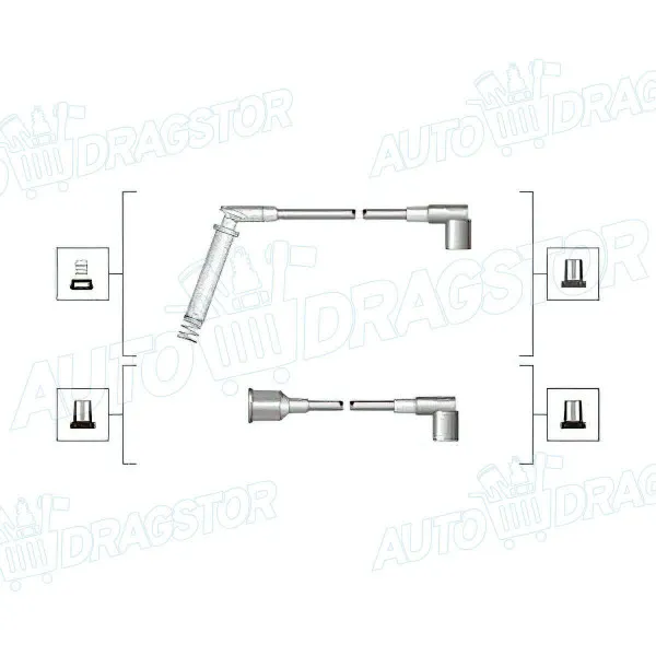 Kablovi svećica OPEL COMBO B, 93-00; CORSA A (S83), 83-93; CORSA B (S93), 93-00; VECTRA A (J89), 88-95; 