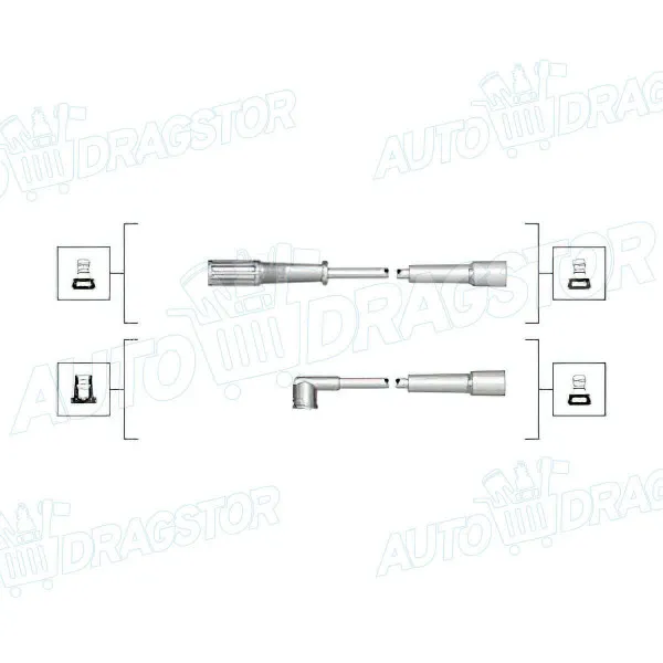 Kablovi svećica FIAT UNO (146A/E), 83-02; 