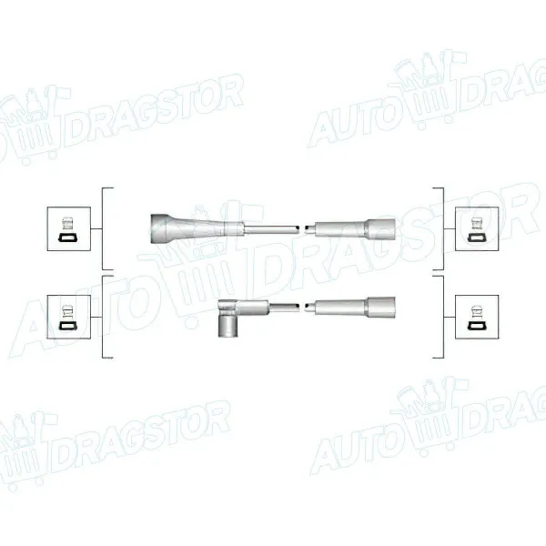 Kablovi svećica RENAULT CLIO I (B57/C57), 90-98; LAGUNA I (B/K56), 93-01; 