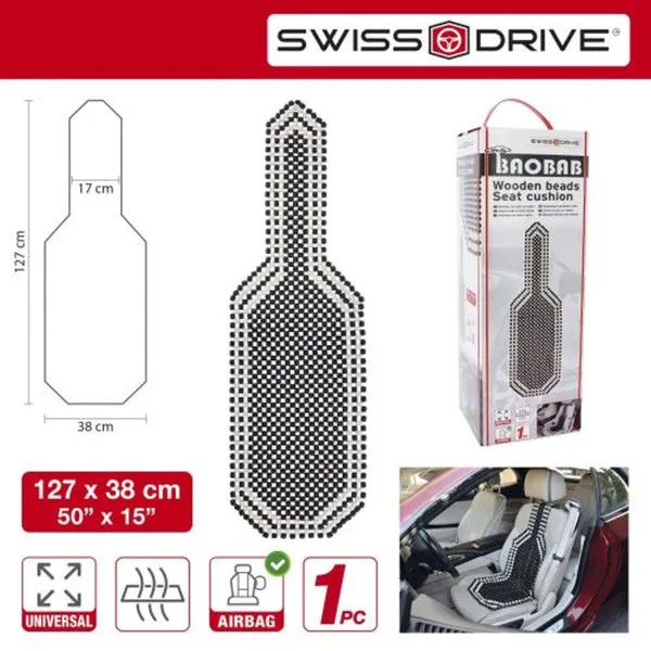 OBLOGA SEDIŠTA DRVENA BELO/CRNA 