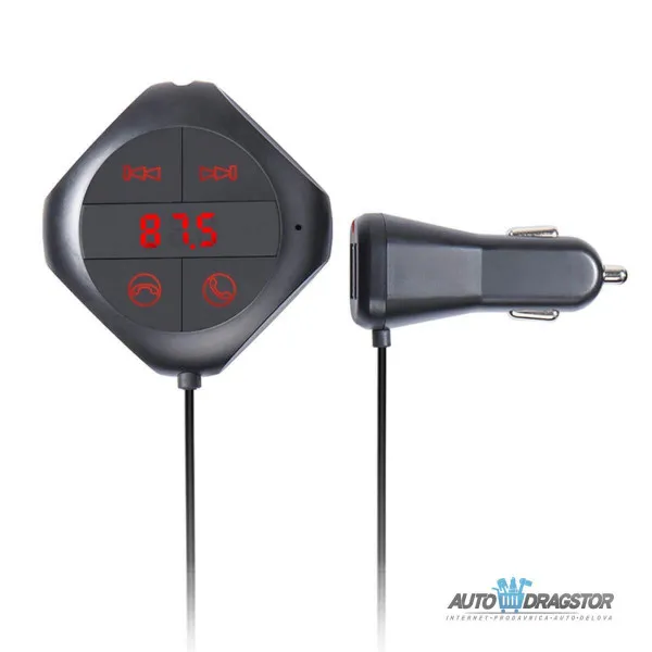 FM PREDAJNIK (TRANSMITER), 2 USB ULAZA, BLUETOOTH 5.0,MP3/WMA 