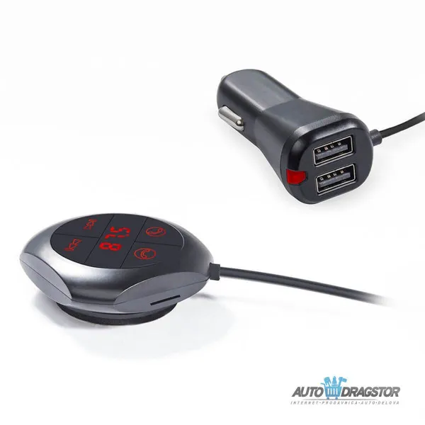 FM PREDAJNIK (TRANSMITER), 2 USB ULAZA, BLUETOOTH 5.0,MP3/WMA 