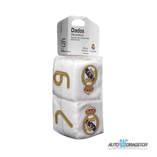 PRIVEZAK KOCKICE CRNE REAL MADRID 7x7CM 