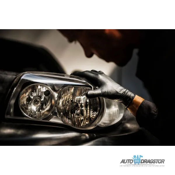 JEDNOKRATNE RUKAVICE OD NITRILA GoGRIP PRO CRNE BEZ PUDERA SA TEKSTUROM ZA BOLJI PRIHVAT 50KOM VELICINA L 