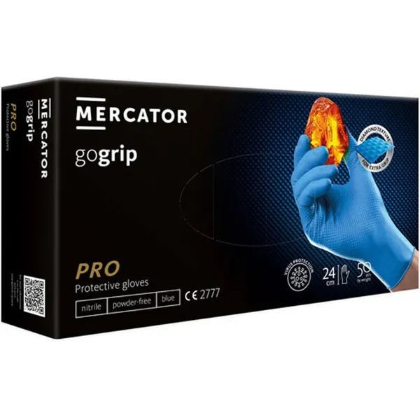 JEDNOKRATNE RUKAVICE 50 KOM GOGRIP PRO PLAVE BEZ PUDERA VELICINA M 