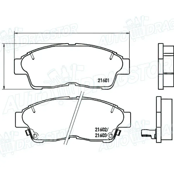 Kočione pločice TOYOTA CAMRY (SXV10/VCV10), 91-96; CAMRY (XV20), 96-01; CARINA E, 92-97; CELICA (T20), 94-99; COROLLA (E10), 92-97; COROLLA (E11), 97-02; PICN 
