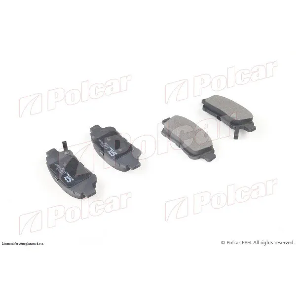 Kočione pločice TOYOTA YARIS (XP10), 99-06; YARIS VERSO (NCP/NLP), 99-05; 