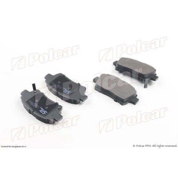 Kočione pločice TOYOTA CELICA (T23), 99-05; COROLLA (E12), 02-07; COROLLA VERSO (E12J), 01-04; PRIUS (NHW10/NHW11), 97-03; YARIS (XP10), 99-06; YARIS VERSO (N 